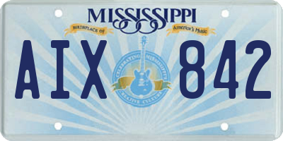 MS license plate AIX842
