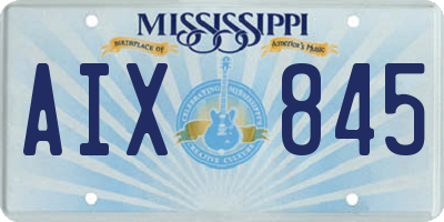 MS license plate AIX845