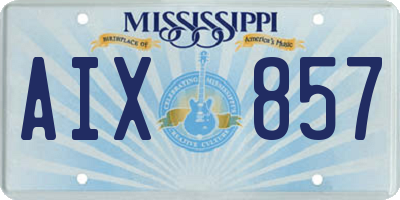 MS license plate AIX857