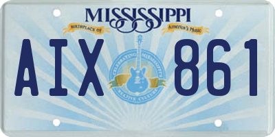 MS license plate AIX861