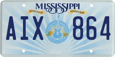 MS license plate AIX864