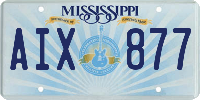 MS license plate AIX877