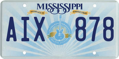 MS license plate AIX878