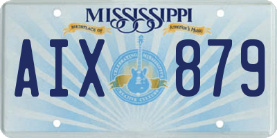 MS license plate AIX879