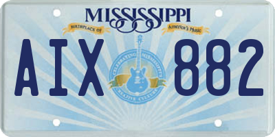 MS license plate AIX882