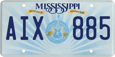 MS license plate AIX885