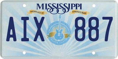MS license plate AIX887