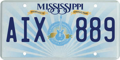MS license plate AIX889