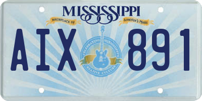 MS license plate AIX891