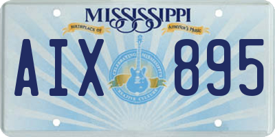 MS license plate AIX895