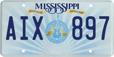 MS license plate AIX897