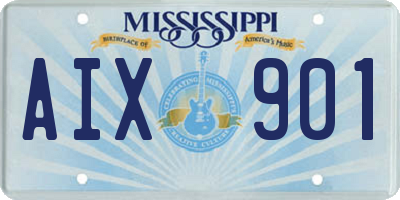 MS license plate AIX901