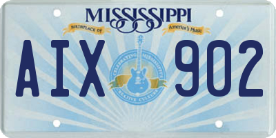 MS license plate AIX902