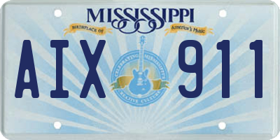 MS license plate AIX911
