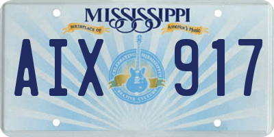 MS license plate AIX917