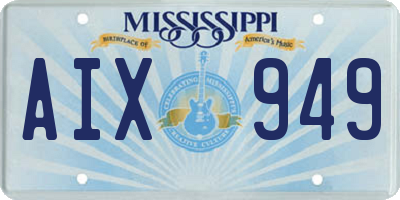 MS license plate AIX949