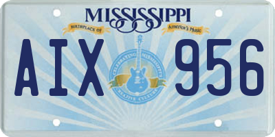 MS license plate AIX956