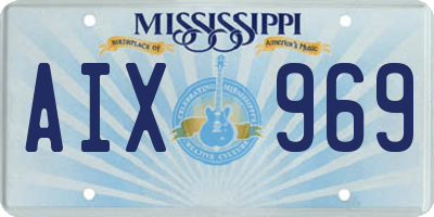 MS license plate AIX969
