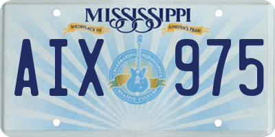 MS license plate AIX975