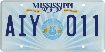 MS license plate AIY011