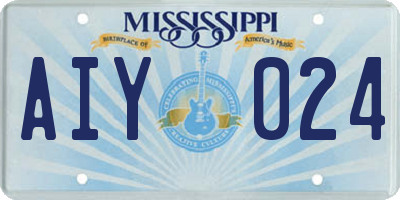 MS license plate AIY024
