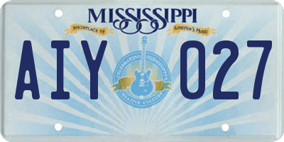 MS license plate AIY027