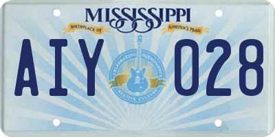 MS license plate AIY028