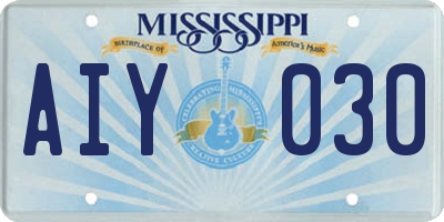 MS license plate AIY030