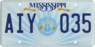 MS license plate AIY035