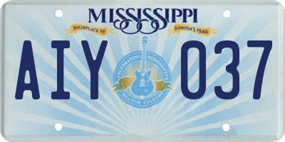 MS license plate AIY037