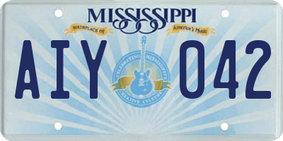 MS license plate AIY042