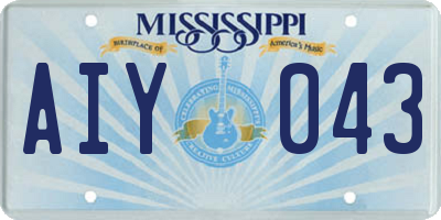 MS license plate AIY043