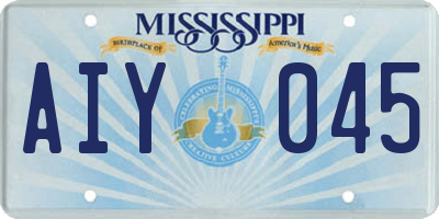 MS license plate AIY045