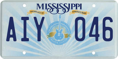 MS license plate AIY046