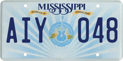 MS license plate AIY048