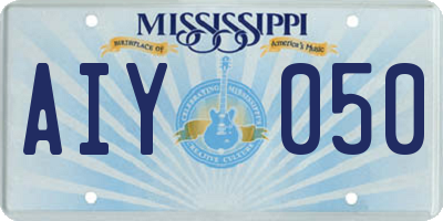 MS license plate AIY050