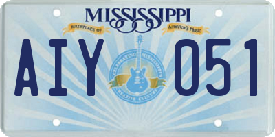 MS license plate AIY051
