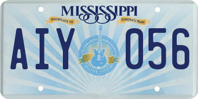 MS license plate AIY056
