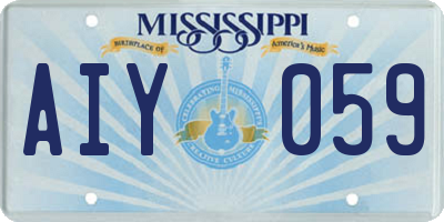 MS license plate AIY059