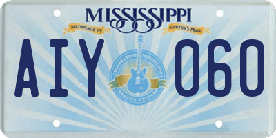 MS license plate AIY060