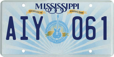 MS license plate AIY061