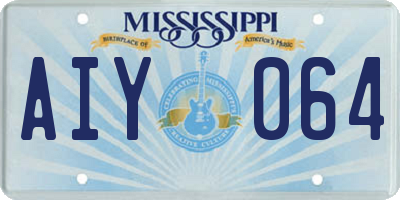 MS license plate AIY064