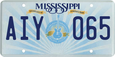 MS license plate AIY065