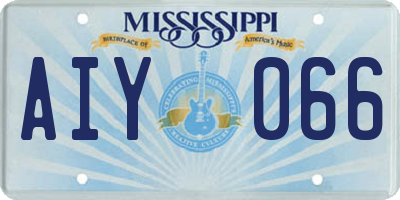 MS license plate AIY066