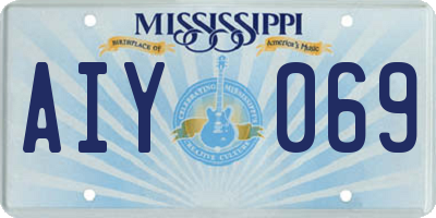 MS license plate AIY069