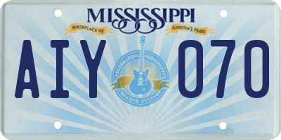 MS license plate AIY070