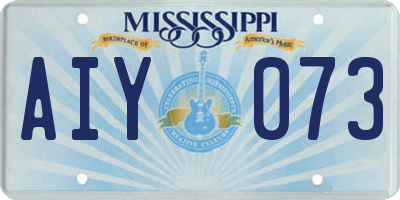 MS license plate AIY073