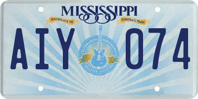 MS license plate AIY074