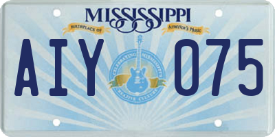 MS license plate AIY075