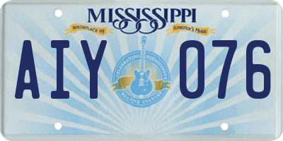 MS license plate AIY076